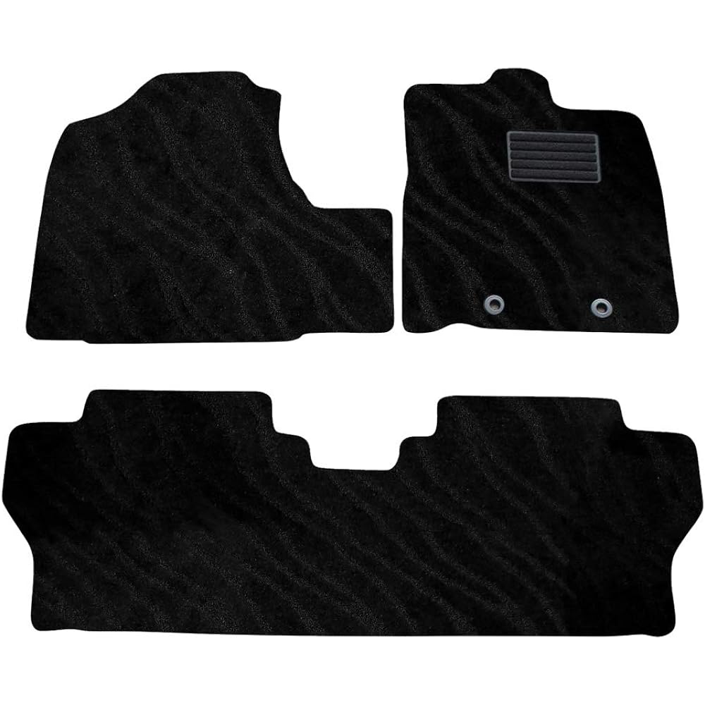 Cuore Car Mat Floor Mat (Toyota Roomy Tank 900 Series) Wave Black Domestic Production Non-Slip Shape Car Mat