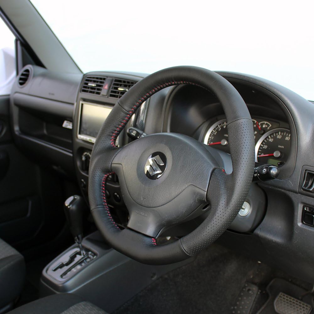 REAL Steering [Jimny (JB23W: 5-9 types)/Jimny Sierra (JB43W: 4-8 types)] All leather JB-LPB-RD