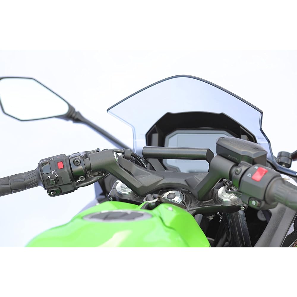 Kijima Motorcycle Bike Parts Handle Mount Stay φ22.2mm Steel Black Finish Ninja650('17) KAWASAKI 204-0644