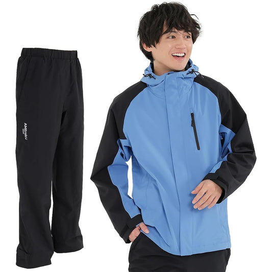 NNOUM Rainwear, Rain suit, suitable for professionals, Raincoat, Top and bottom set, Kappa, Water pressure resistance 30,000mm, Moisture permeability 15,000g, Men's, Women's, Rain suit, Rain jacket, Rain coat, Rain gear, AMEraku NN24BFRA05M