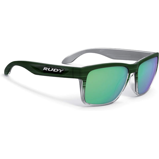 RUDYPROJECT Sports Sunglasses Beach Sports UV Protection UV Protection Unisex Sporty Casual SPINHAWK Green Streaked Matte Frame Polar 3FX HDR Multi Laser Green Lens SP316172-0000