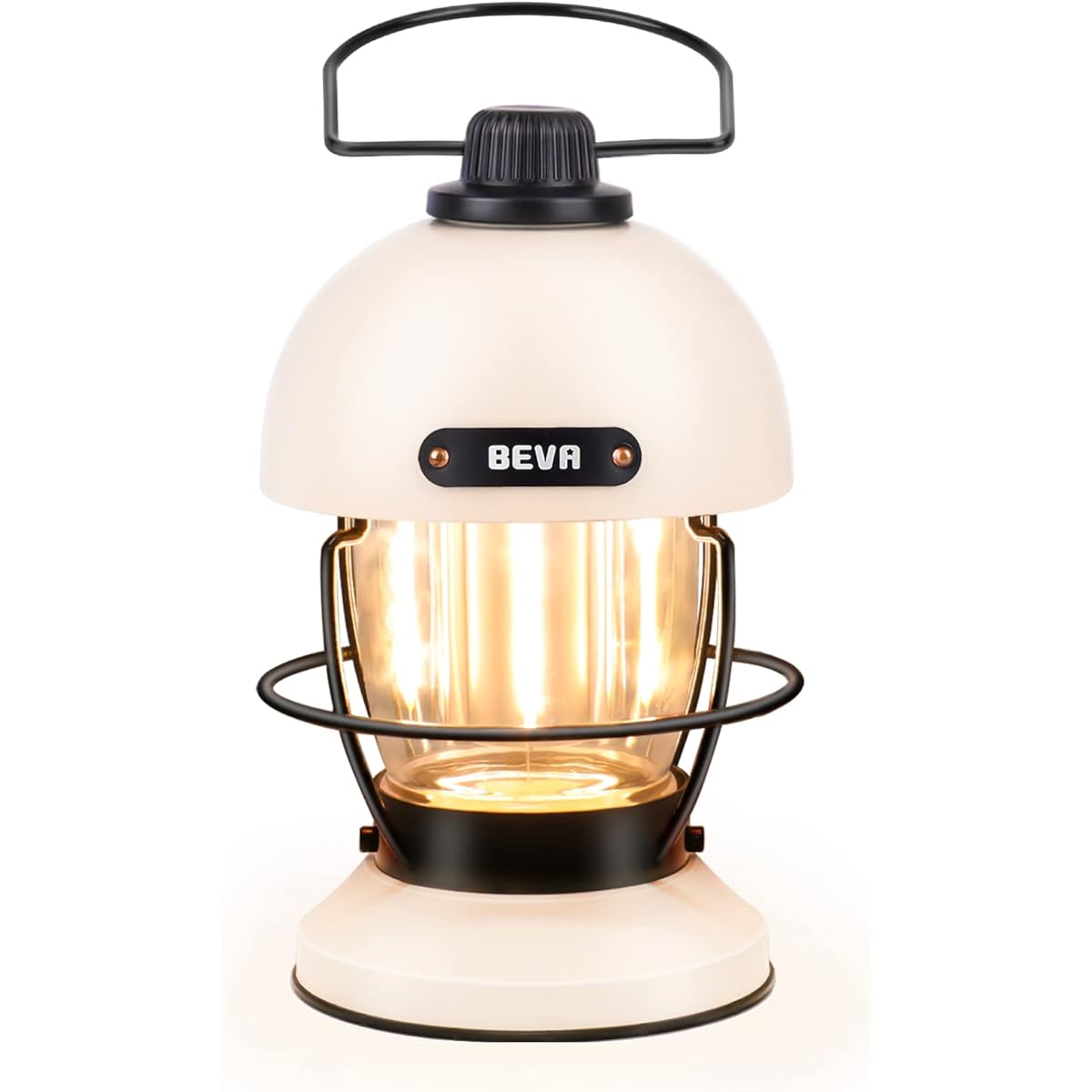 LED Lantern, Rechargeable, BEVA Camping Lantern, LED, Rechargeable, 4,500 mAh, Large Capacity Battery, 7-70 Hours of Lighting, Daylight, Daylight White, 3 Color Switching, Stepless Dimming, IPX4