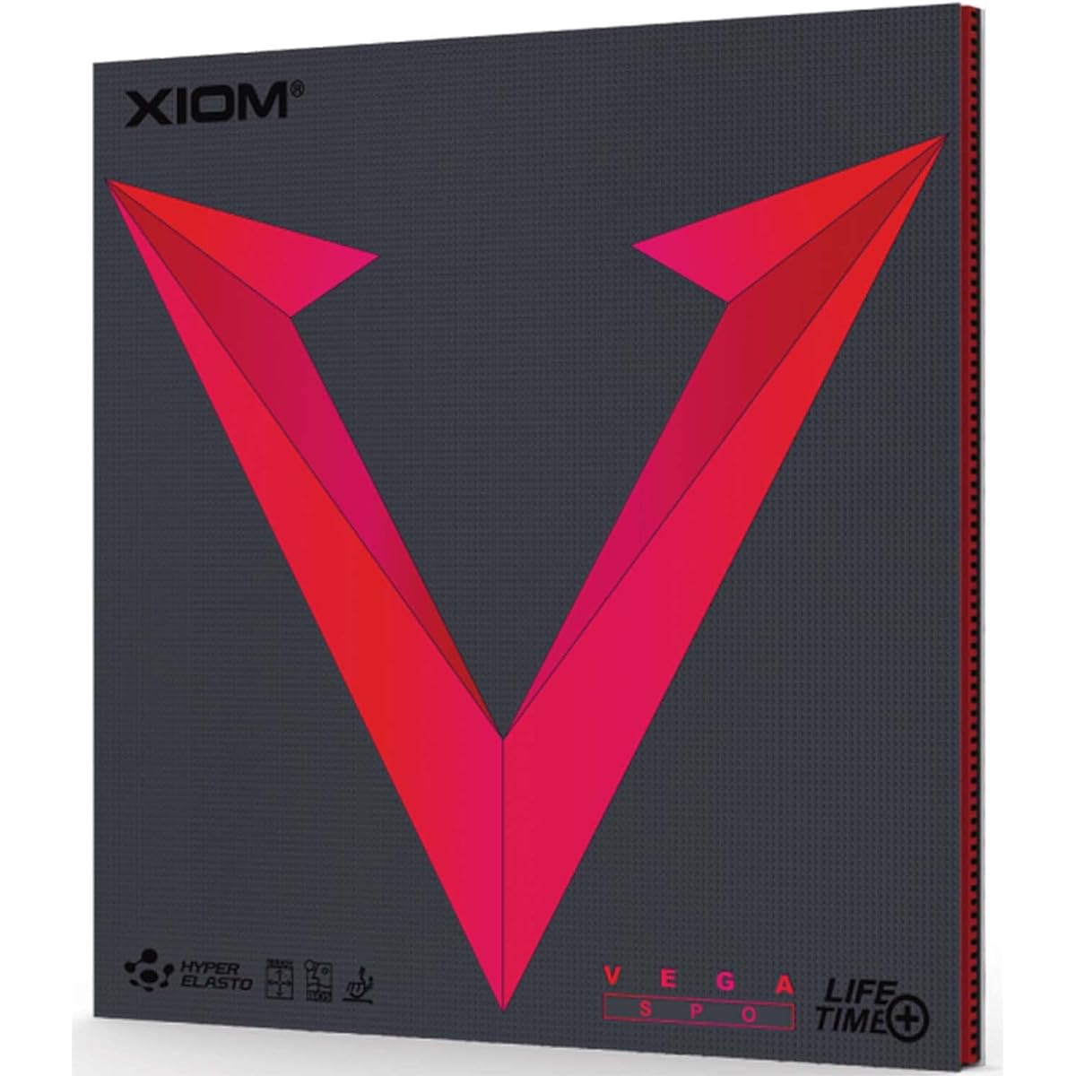 XIOM Table Tennis Rubber Soft Back Vega SPO Black MAX 10611