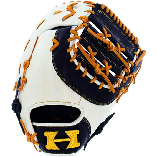 HI-GOLD Softball for first baseman and catcher BSG-88F RH (left-handed pitcher) Navy X White X Tan