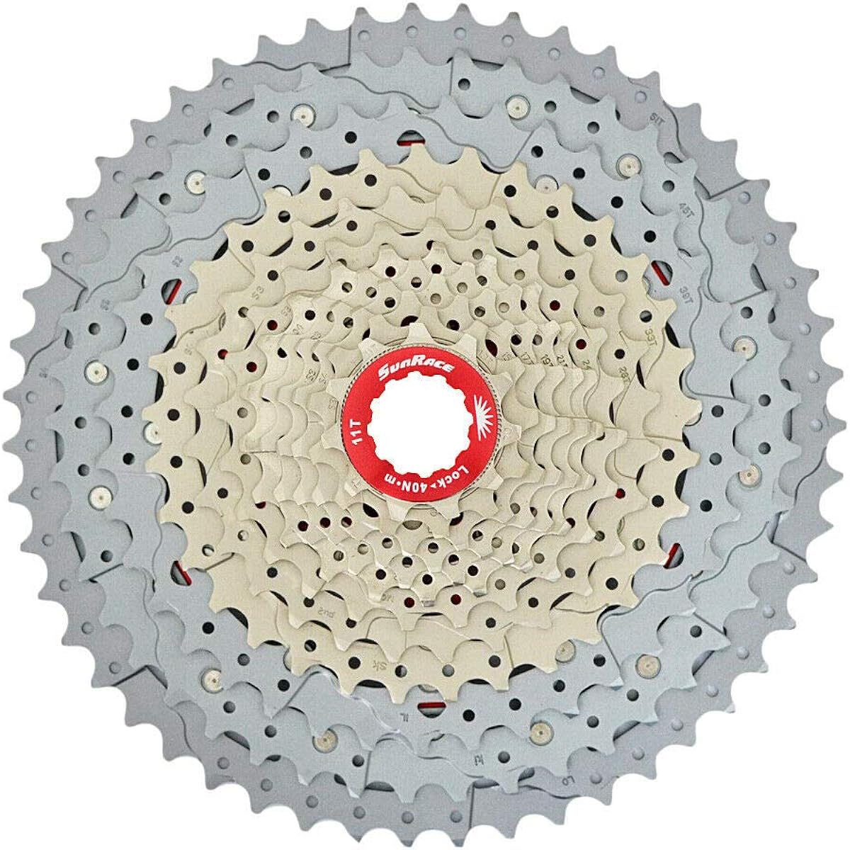 SunRace CSMZ903 11-51T 12 Speed Wide Ratio Cassette, Silver, ST1910