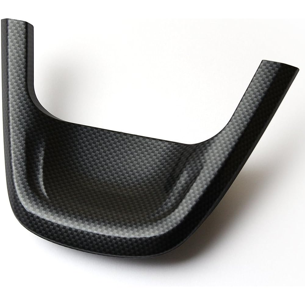 [Set] REAL Steering [Prius (50 series)/Prius PHV (50 series)/MIRAI] Original series piano black + under pad black carbon print 50-PBW-BK-PAD-BKT