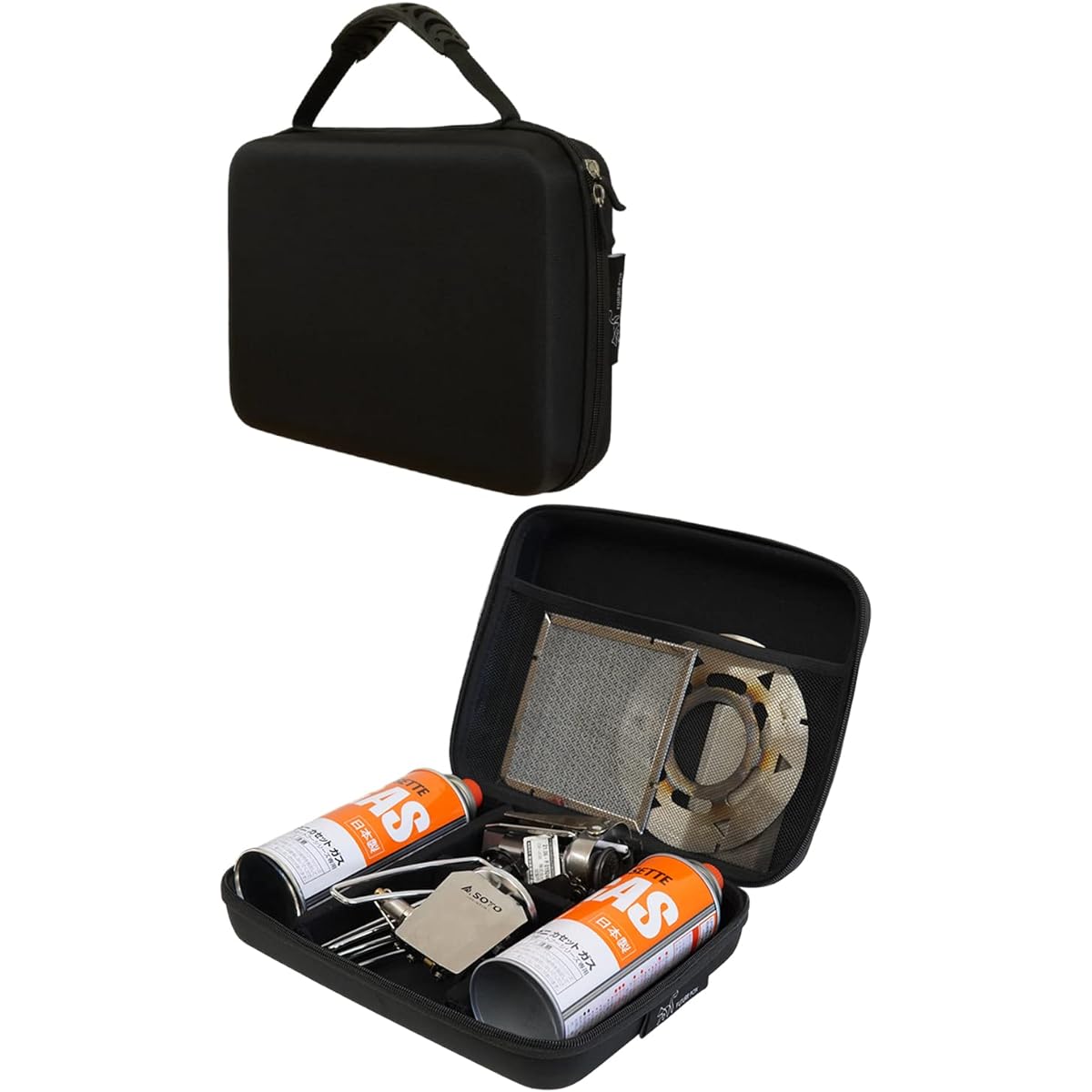 FUTUREFOX Iwatani Junior Compact Burner CB-JCB Dedicated Storage Case Single Burner Compact Camping Stove Gas Canister Simultaneous Storage Also Compatible with ST-310