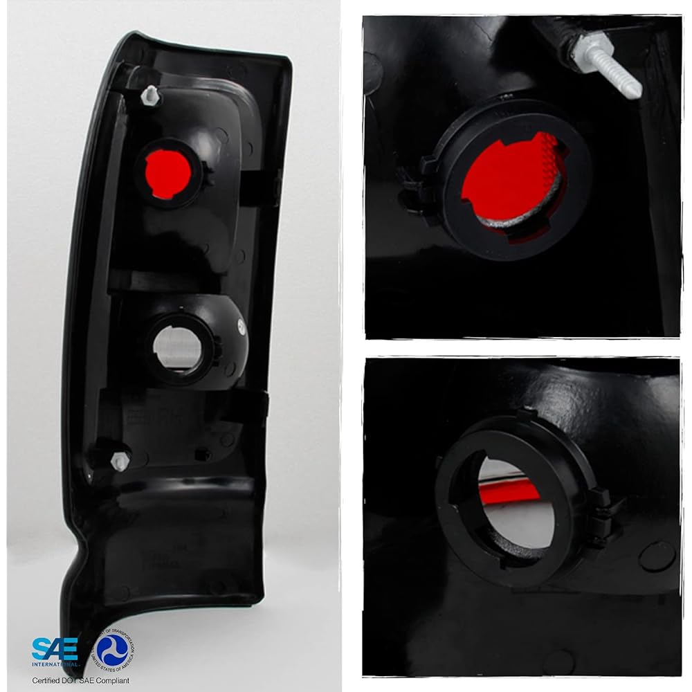 Dodge Lamb 1500/2500/3500 Pickup Track Red Smoke Tail Light Brake Lamp Replacement Left+Right