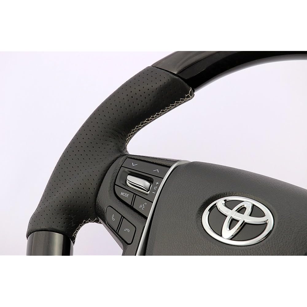 KENSTYLE original steering wheel TB01 Alphard (30 series) black wood grain/leather combination