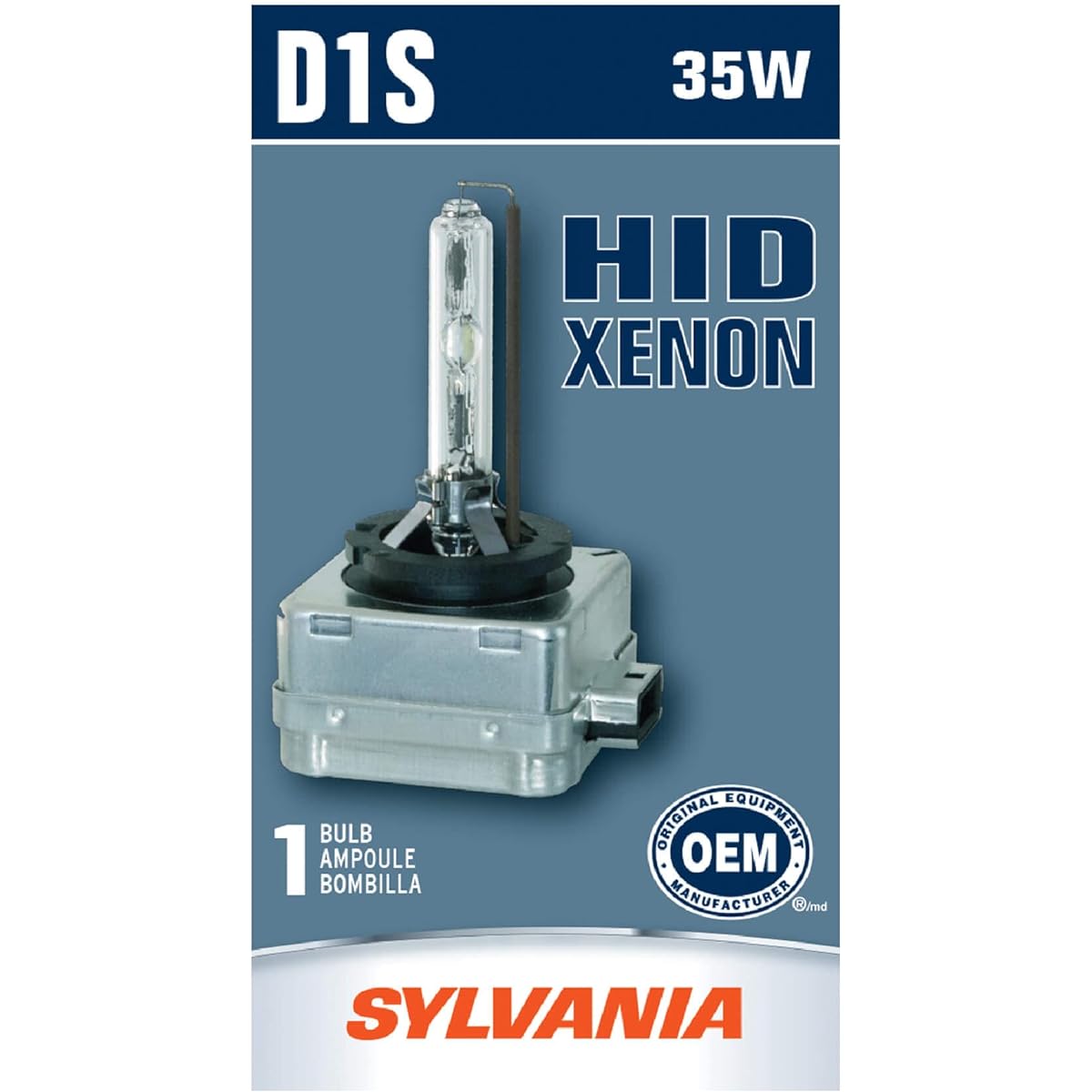 Sylvania -Basic HID (high brightness discharge) Headlight valve -High -performance bright white endurance lamp (1 light bulb) D1S White