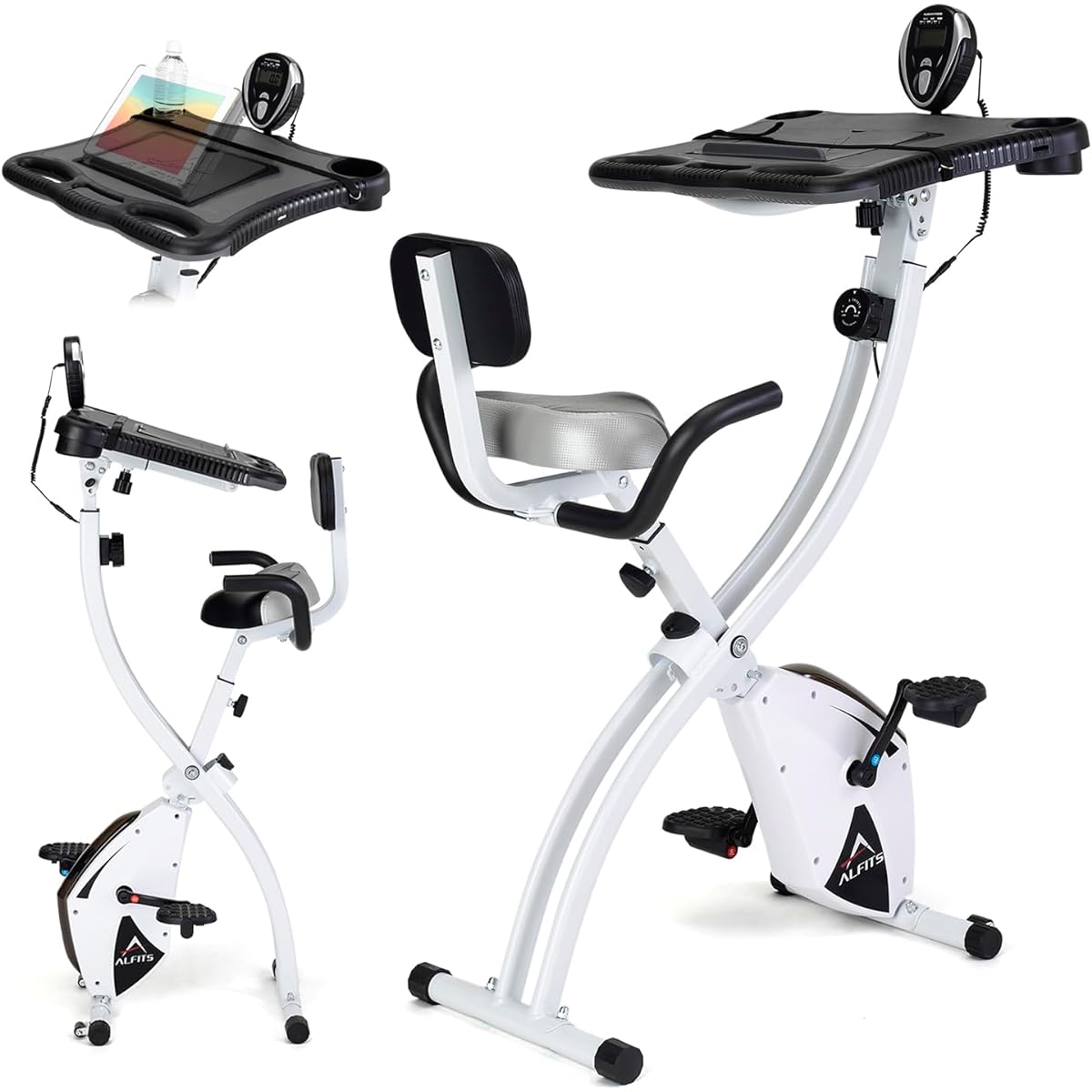 ALINCO Fitness Bike, Cross Bike, Quiet, Saddle Adjustment, Easy Assembly, Home Use, Folding, Health Equipment, Diet
