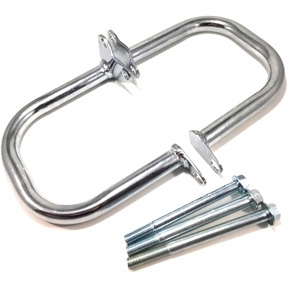 Kawasaki Engine Guard Left and Right Set Silver Plated D Tracker KLX250 250SB etc. Custom Parts External Product