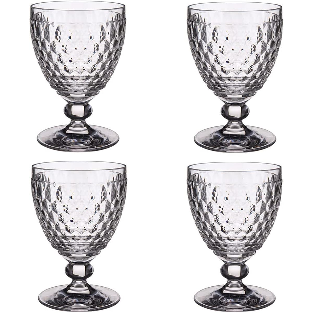 [Regular Imported Product] Villeroy & Boch Glass Set Boston Wine Glasses Clear 220ml Set of 4 Dishwasher Safe 11729900304P