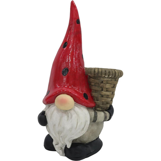 SPICE OF LIFE Object Garden Gnome Basket and Gnome Red Hat Height 45cm Outdoor Suitable CNGT5440