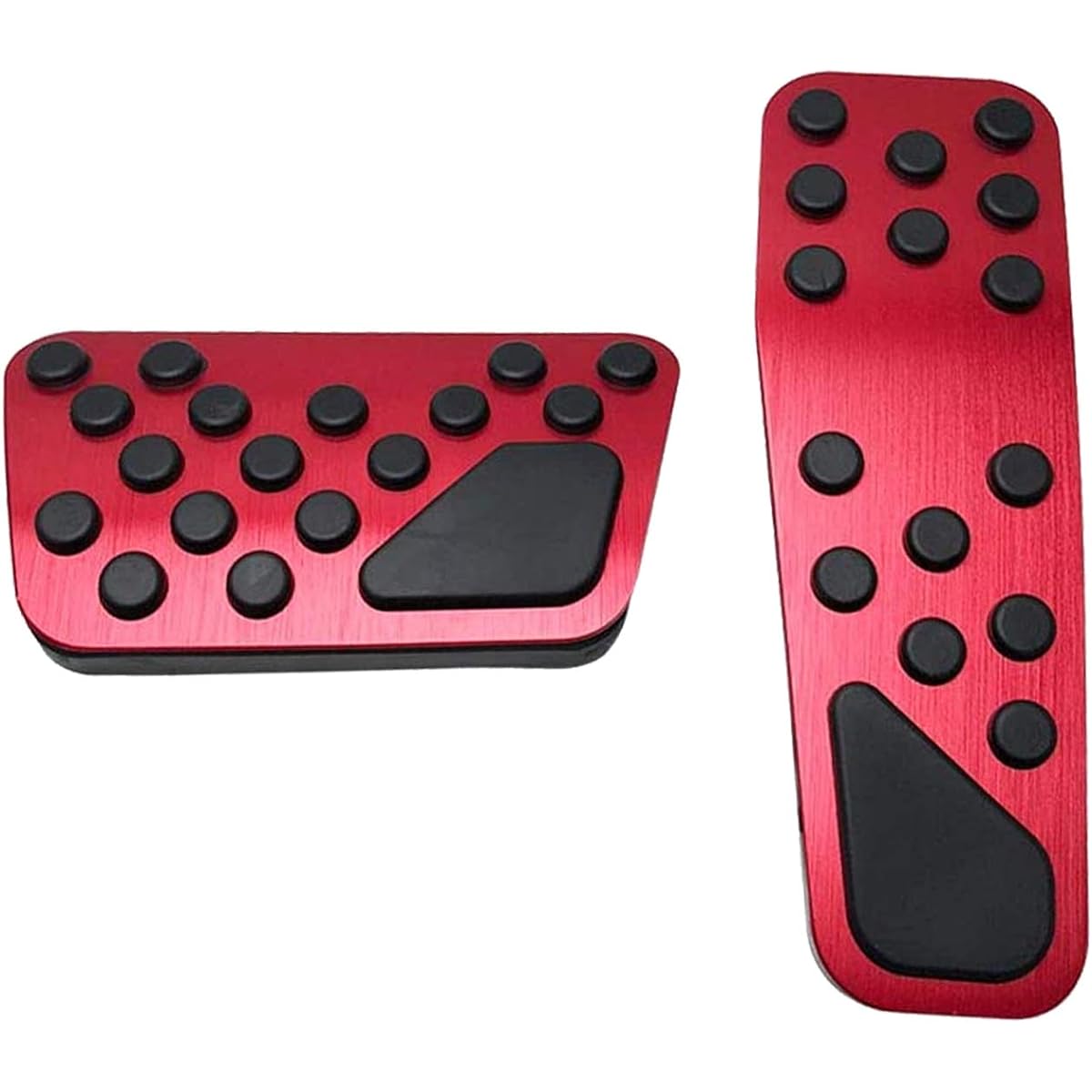 SPORTULI No Drili No Slipping Aluminum Brake and Accelerator Pedal Cover Kit Dodge Challenger Charger Cryer Clisler 3009-2019 (Red)