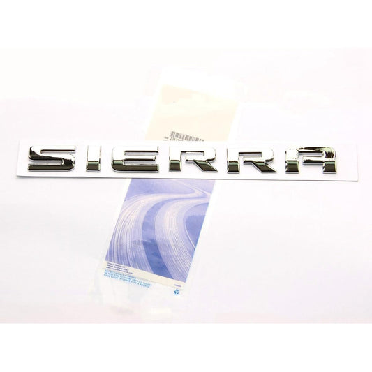 YOAOO OEM Chrome Sierra Name Plate Alloy Letter En Blem Badge GM 2500HD 3500HD 1 piece for Sierra