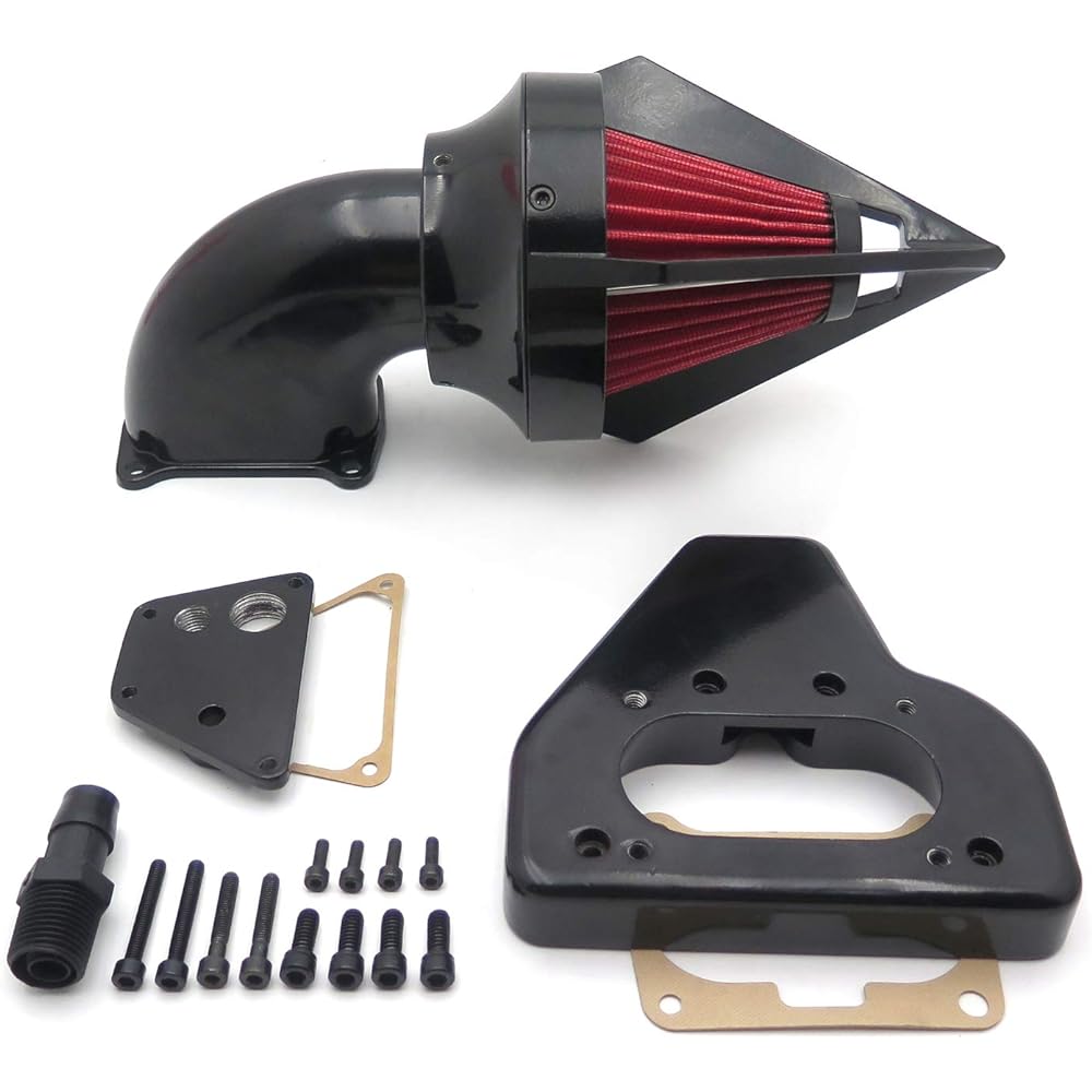 HTTMT- Gloss Black Diamond Air Cleaner Intake Kit 2002-2009 Vtx 1800 R S C N F [P/N:MT234C-GBK]