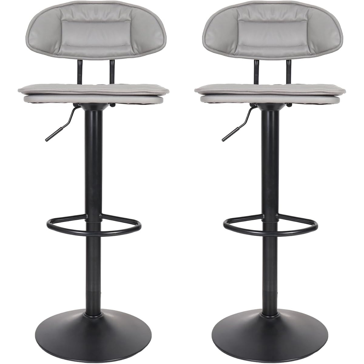 UNHO Counter Chair Set of 2 Backrest Bar Chair Lifting Rotating Counter Chair Bar Stool High Chair Stylish Luxury Living Dining