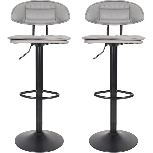 UNHO Counter Chair Set of 2 Backrest Bar Chair Lifting Rotating Counter Chair Bar Stool High Chair Stylish Luxury Living Dining