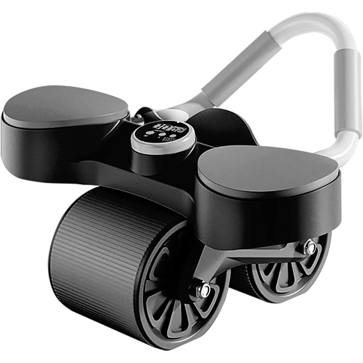 mobifitness Abs Roller with Knee Mat, Ab Wheel with Armrest, Assist Function Quiet, 2 Wheels, High Durability, Abs Stretching, Core Training Equipment, Exercise Roller with Counter, Exercise Roller, Stretching, Diet Equipment, Muscle Training Goods, Home