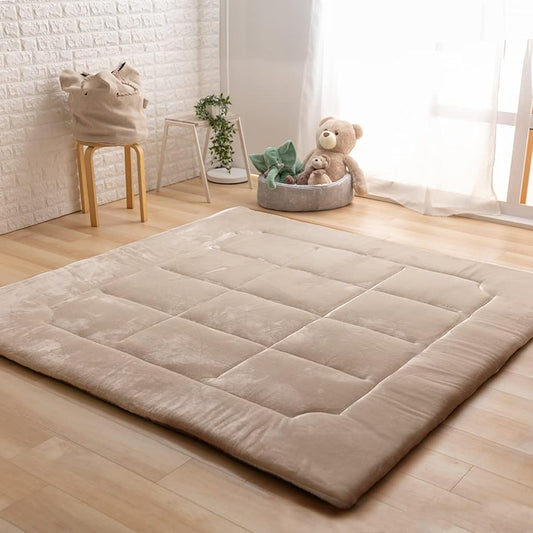 Iris Plaza Rug Carpet Mat Stylish Extra Thick Ultra Thick Rug 185 x 185cm Beige