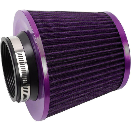 Universal Clamp On Air Intake Filter High -performance Washing Filter Replacement Air Filter Flange 3 inch/76mm Purple