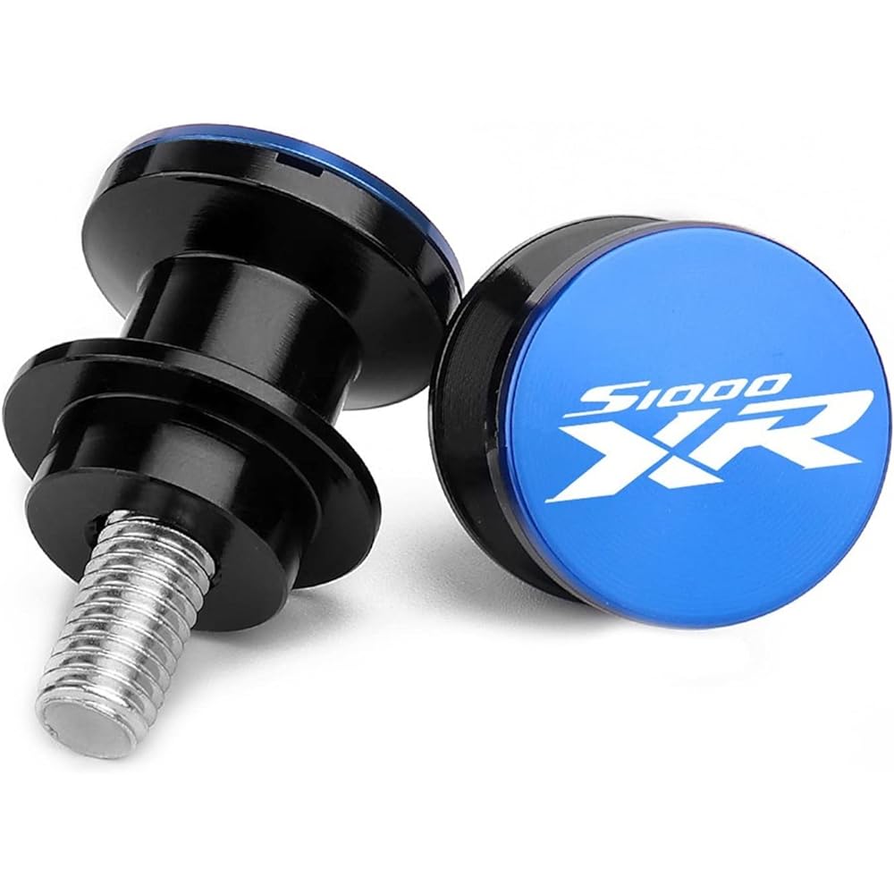 Motorcycle Swingarm Bobbin Spool Motorcycle M8 Aluminum Swingarm Spool Rear Stand For B-M-W S1000XR 2009-2022 2015 2016 2017 2018 2019 (Color: Blue)