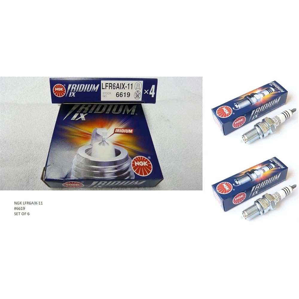 NGK 6619 Iridium Spark Plug LFR6AIX-11 6 pieces