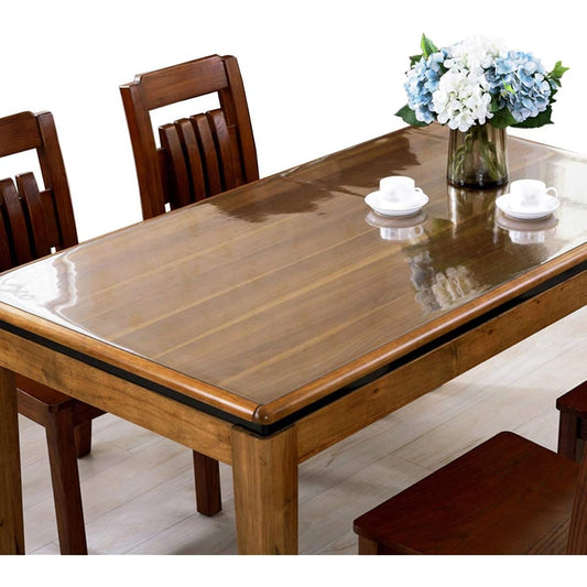 IYHUO PVC Tablecloth, Transparent Vinyl Cloth, Table Mat, Desk Mat, Rectangle, Square, 2mm Thickness, Multifunctional, Waterproof, Water Repellent, Heat Resistant, Durable, Stain Resistant, Size Selectable, 90*160CM