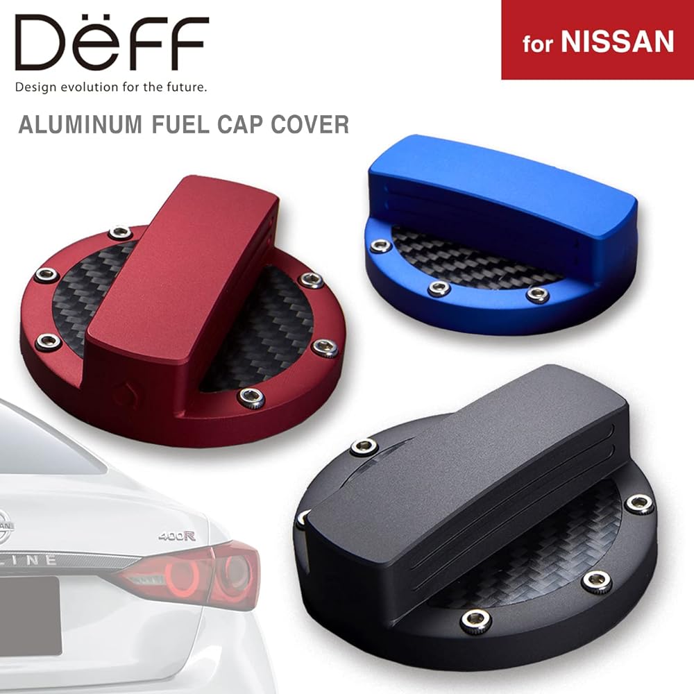 Fuel Cap Cover for Nissan NISSAN Fuel Cap Cover Aluminum Fuel Cap Cover for NISSAN Genuine Aluminum Chunks (Red)