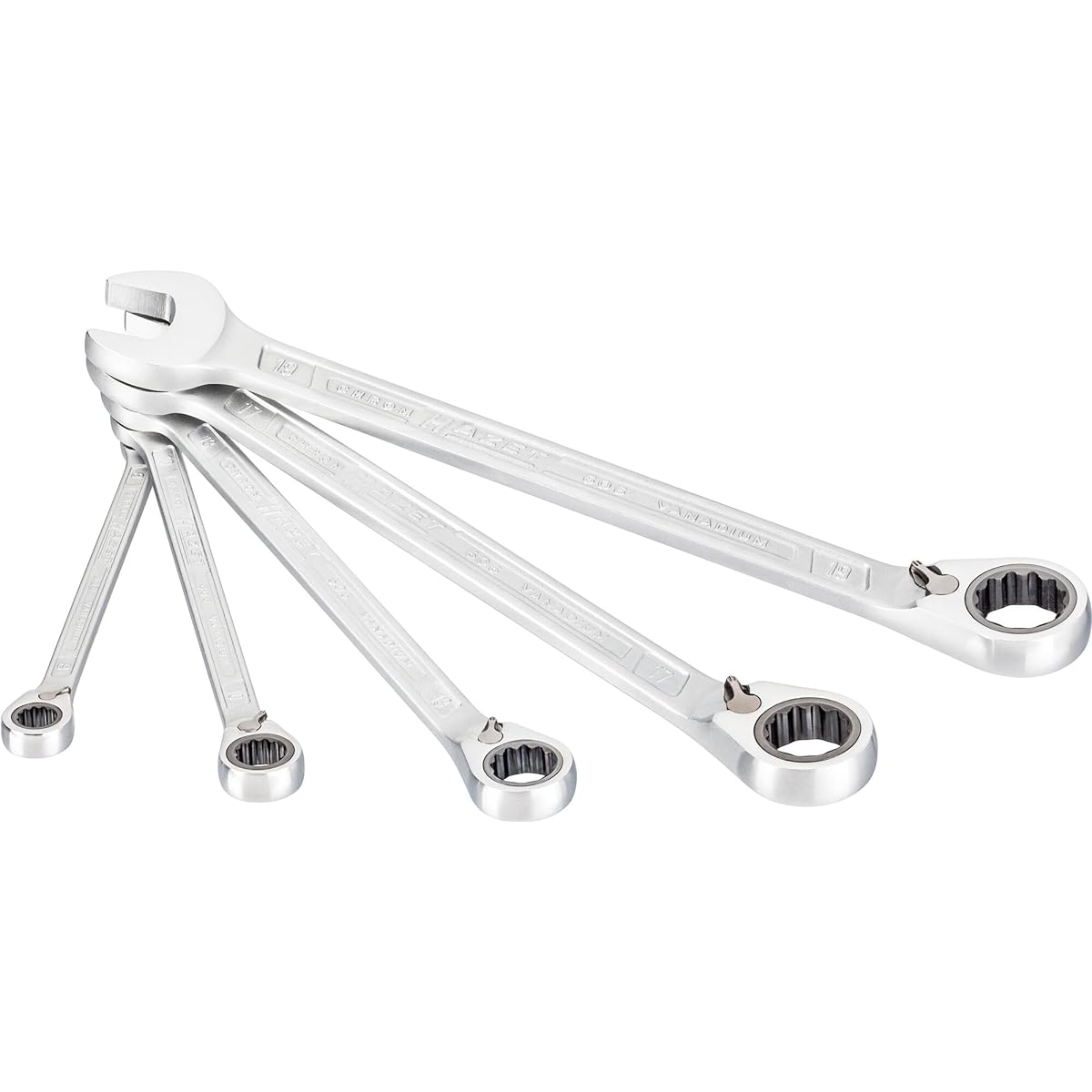 HAZET Ring Ratchet Wrench Set of 5 Reversible 8-19mm [Regular Japanese Import Product] 606/5
