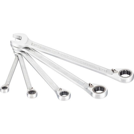 HAZET Ring Ratchet Wrench Set of 5 Reversible 8-19mm [Regular Japanese Import Product] 606/5