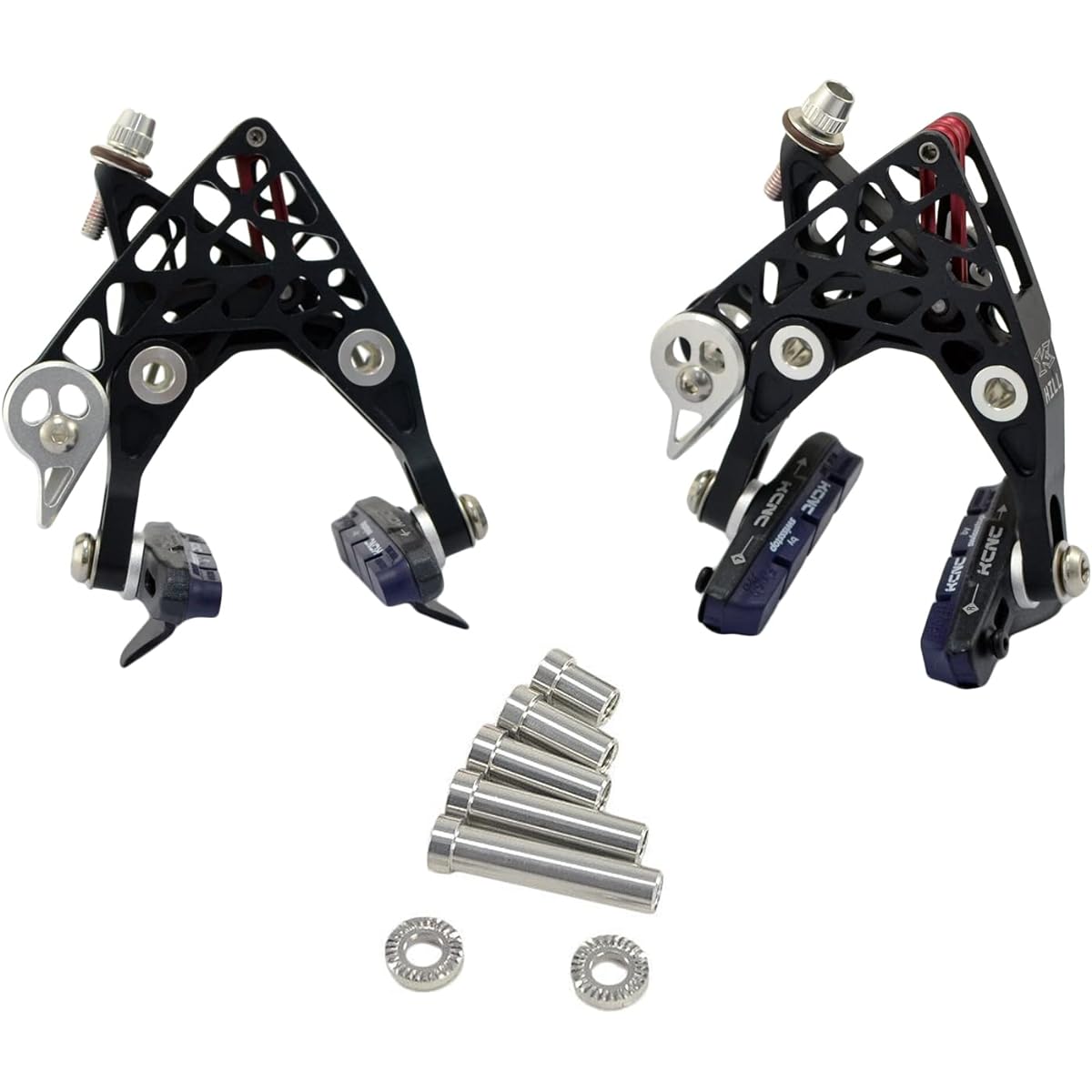 KCNC CB4 Road Bike Brake-Hill Calipers Brake Set (Front & Rear), Black, SK2663