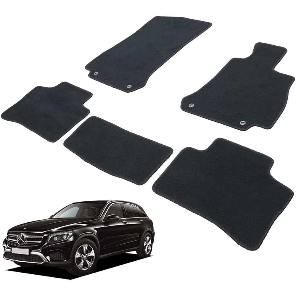 Fenice Car Mat Floor Mat Domestic Production (Mercedes Benz GLC Class X253) Black Non-Slip Shape Resistant to Slip Car Mat (Car Parts Specialty Store)