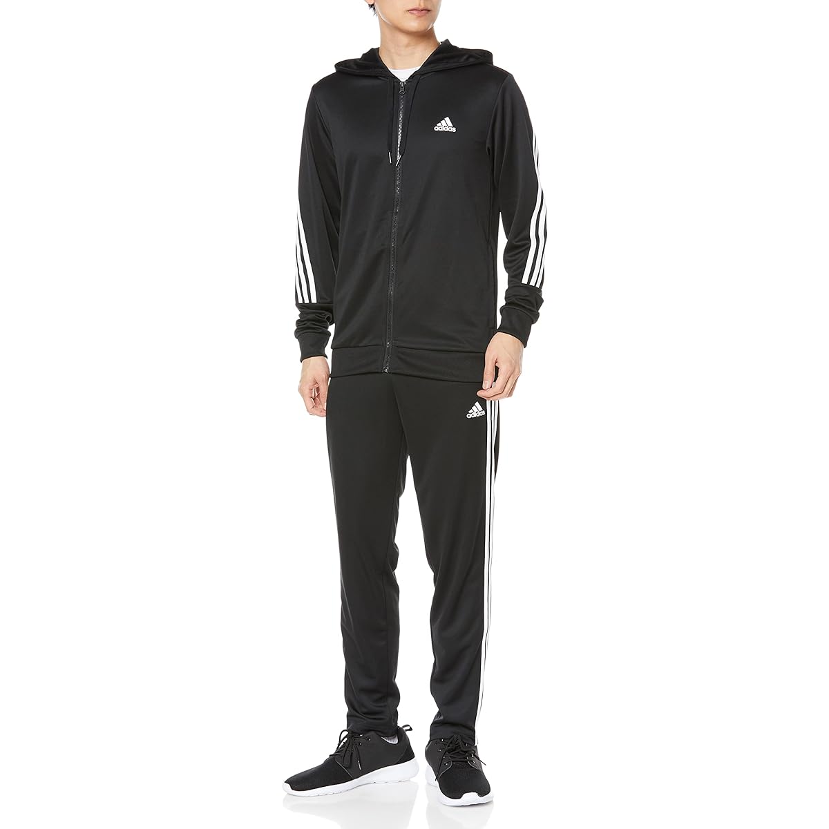 Adidas Jersey Top and Bottom Set Sportswear 3 Stripes Tracksuit ECT05 Men's
