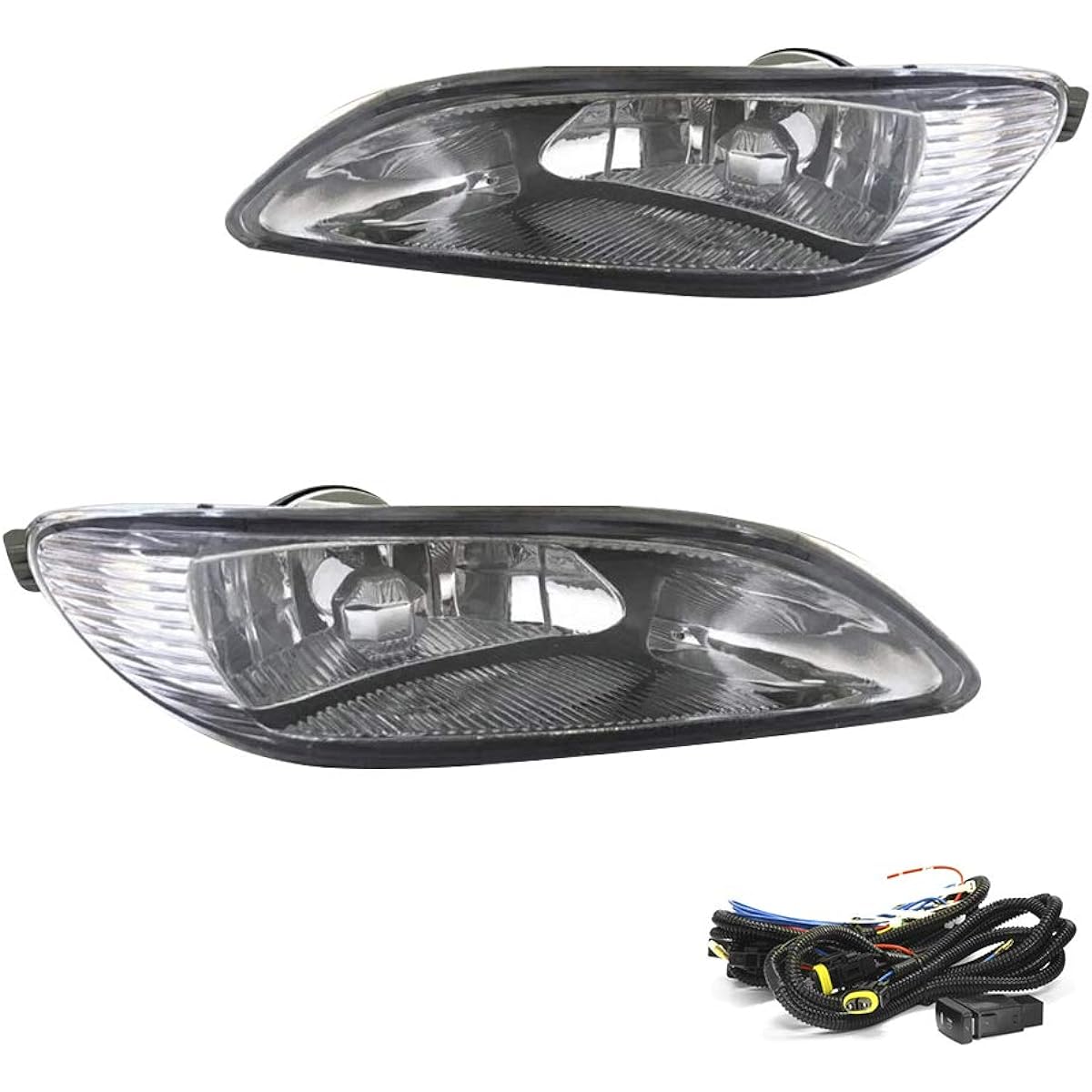 Driving fog light lamp replacement Toyota Kamri 2002-2004 Corolla 2005-2008 Solara 2002-2003 9006 12V 55W 55W Halogen bulbs & switches and wiring kit 81220-AA011 81210-AA0112 (Clear Lens)