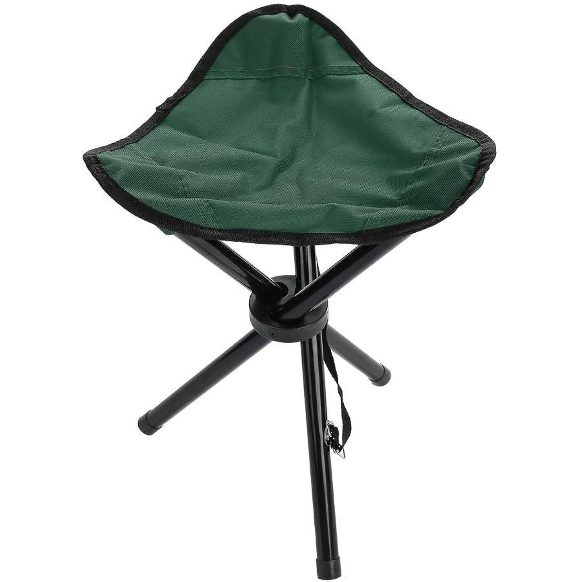 Outdoor Chair, Fishing Chair, Tripod Chair, Foldable, Load Capacity 100kg, Portable, Easy to Install, Outdoor, Fishing BBQ, Camping, Watching Sports, Sports Day, 2 Sizes (L-Green)