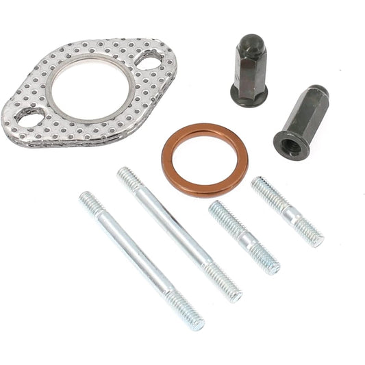 Glixal GY6 50cc 125cc 150cc 200cc Intake and Exhaust Stud Nuts with Exhaust Gasket 139QMB 139QMA 152QMI 157QMJ Engine Scooter Moped ATV Go Kart Quad