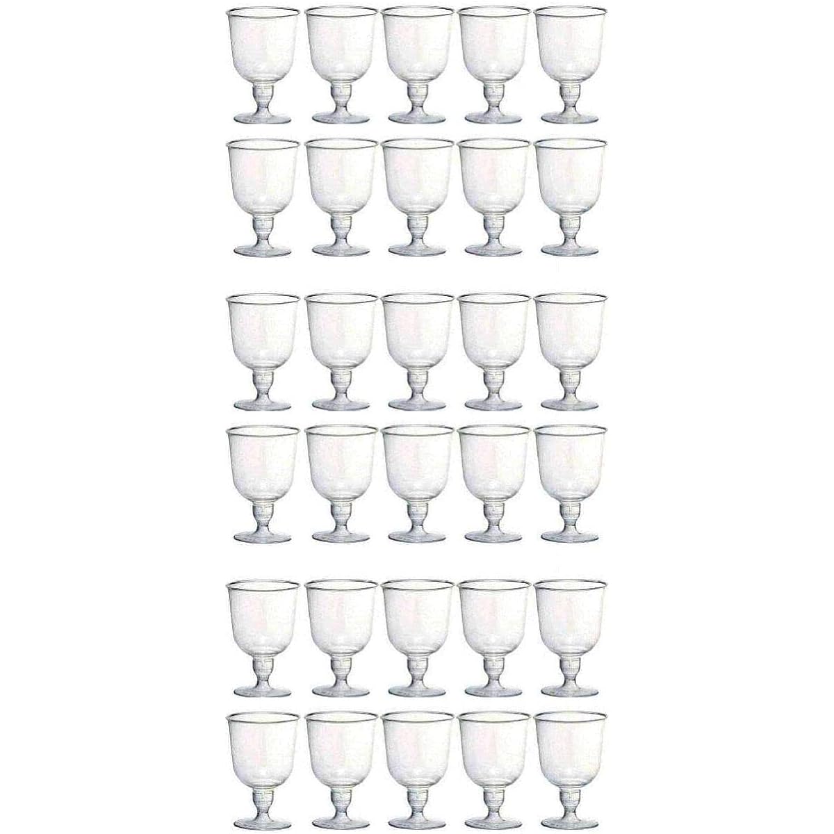 CYM Made in Japan Disposable Wine Glasses Plastic Wine Cups 30 Pieces CYMAK-30