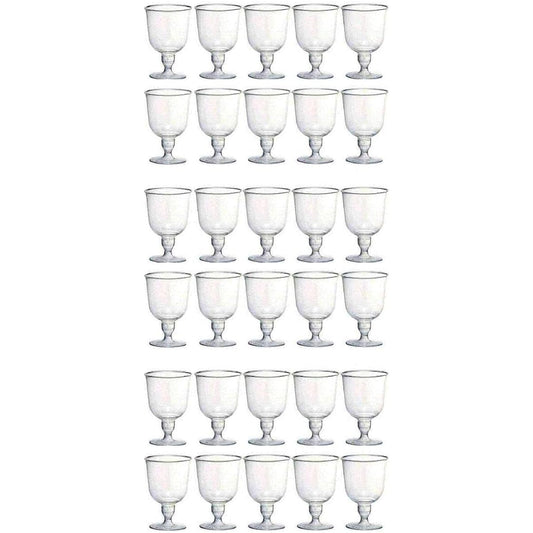 CYM Made in Japan Disposable Wine Glasses Plastic Wine Cups 30 Pieces CYMAK-30