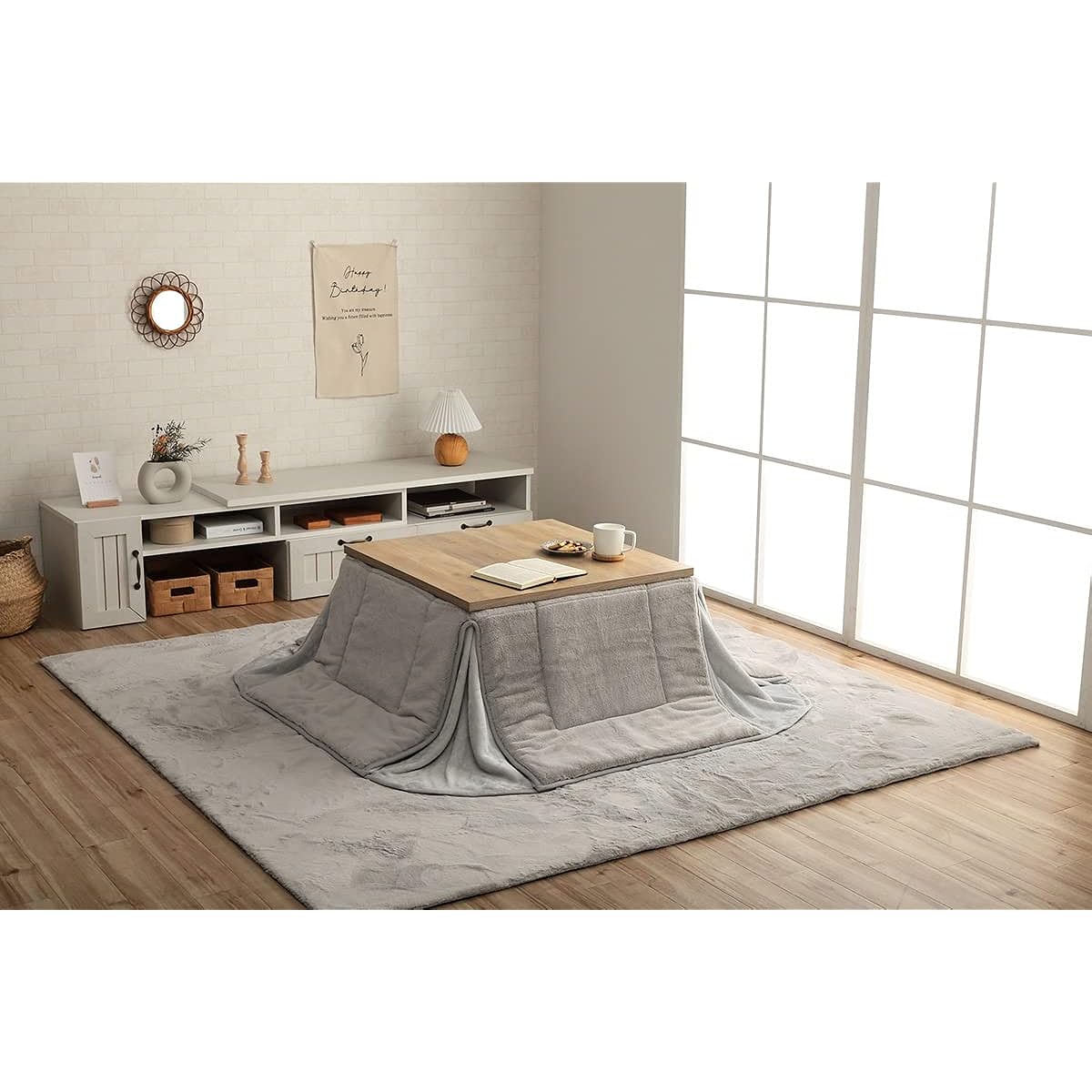 [Ikehiko Corporation] Kotatsu Futon 4550317203794 Pearl Gray Approx. 160 x 160cm