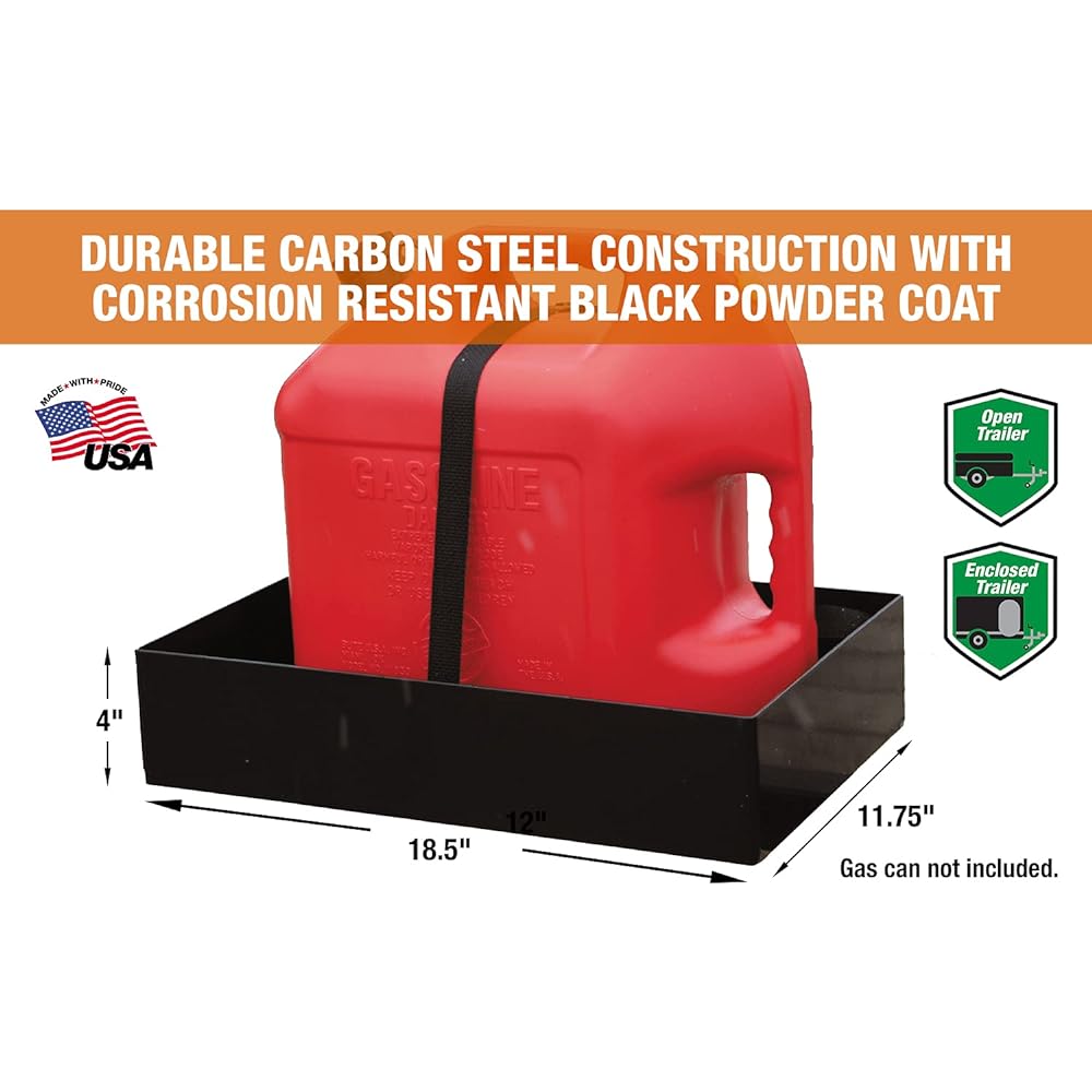 BUYERS PRODUCTS Gas container rack landscape truck and trailer 2.5/5 Gallon black