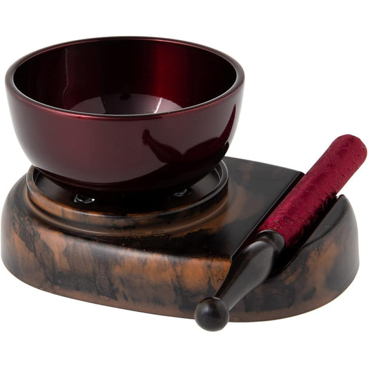 Orin Buddhist altar mini Buddhist altar set, easy to match with modern Buddhist altars, Buddhist altar accessories, also for pet memorial services, Rin, Rin stand, Rin stick, 3-piece set, Kodachi, Kotone, black red, Akane, Rin, 2.3 inches, made in Japan,