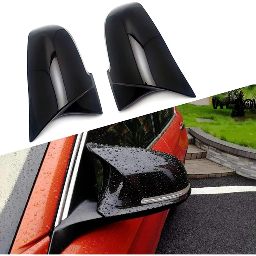 Dooria View Mirror Cover Cap replacement BMW F22 F22 F30 F31 F32 F32 F36 F87 M2 X1 E84 (glossy black)