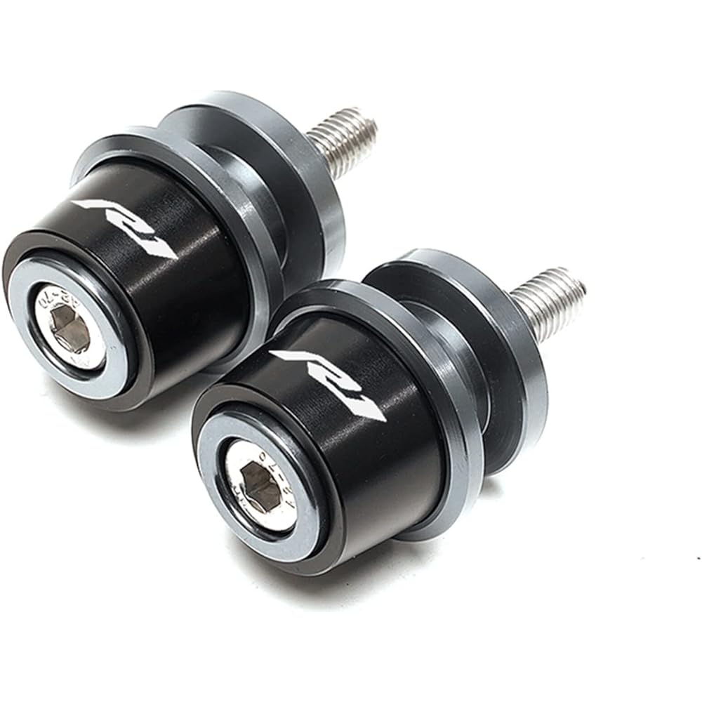 Motorcycle Swing Arm Bobbin Spool For YA-MA-HA YZFR1 YZF-R1 YZF R1 2000-2021 2020 2019 2018 Motorcycle CNC Aluminum Swing Arm Spool Slider Stand Screw (Color: Gray)