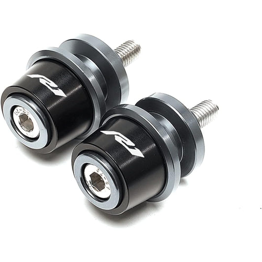 Motorcycle Swing Arm Bobbin Spool For YA-MA-HA YZFR1 YZF-R1 YZF R1 2000-2021 2020 2019 2018 Motorcycle CNC Aluminum Swing Arm Spool Slider Stand Screw (Color: Gray)