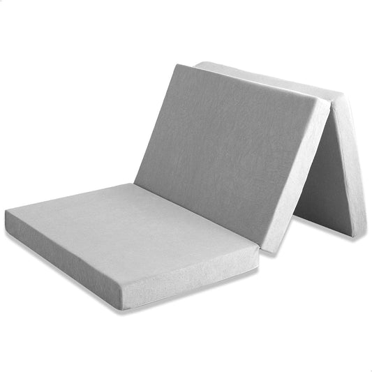 Tansu no Gen Mattress Single High Resilience High Density 30D Hardness 210N Thickness 10cm Tri-fold Washable Cover Included Futon Pile Gray 13810040 05 (75364)