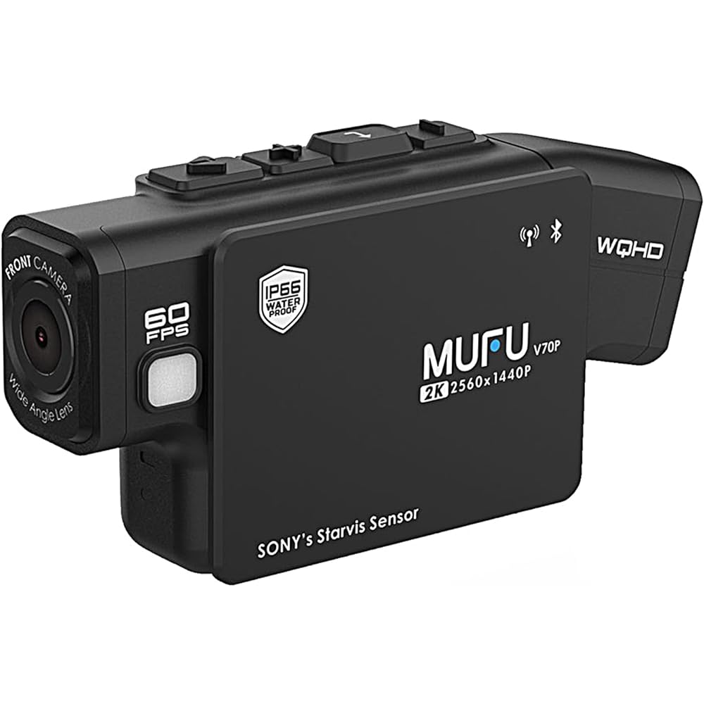 Drive recorder for motorcycles, 2 cameras, front and rear simultaneous recording, helmet mounted, motorcycle, bicycle, WiFi bluetooth5.0, 5 million pixels, 2K SONY MF-BDVR002