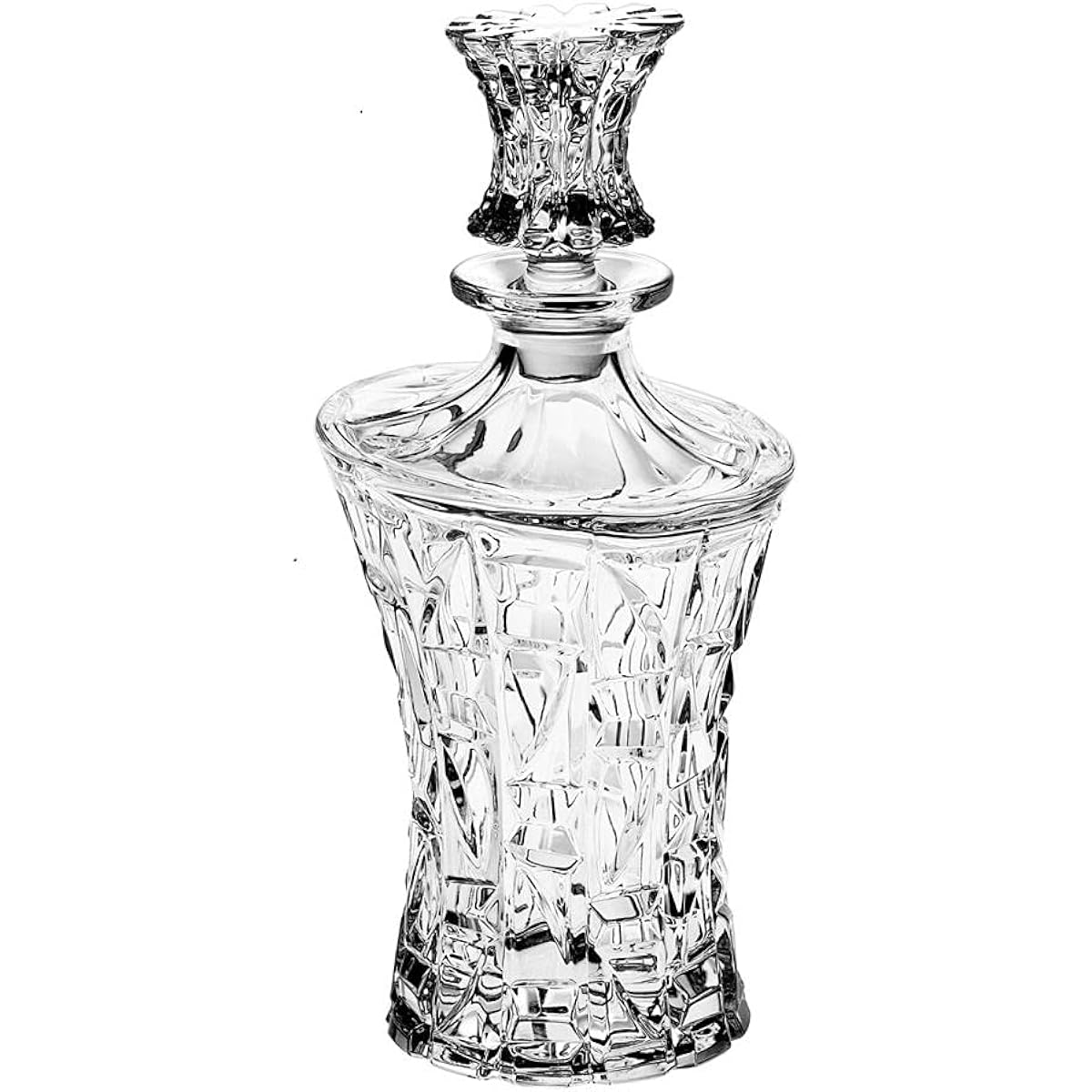 bohemian glass crystal deformed decanter