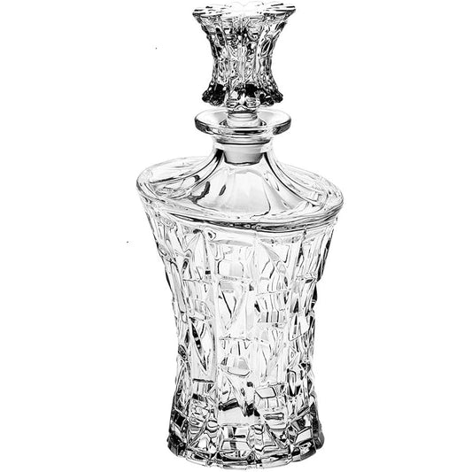 bohemian glass crystal deformed decanter